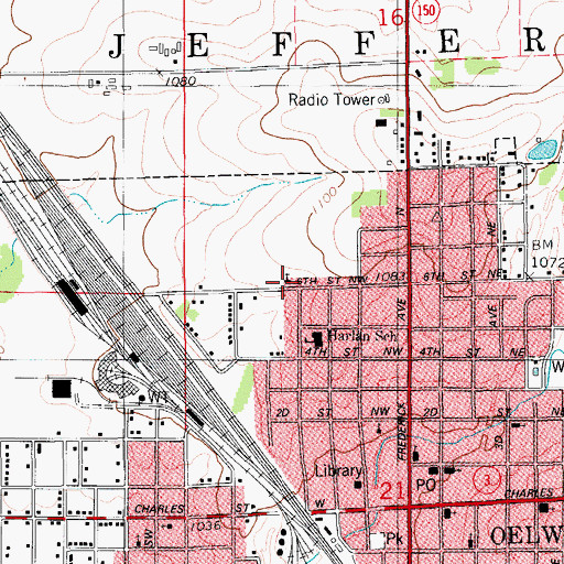 Topographic Map of Faith Baptist Church, IA