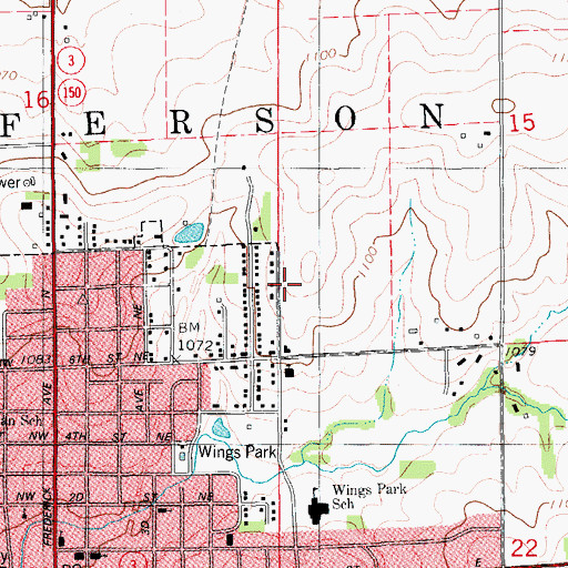 Topographic Map of Church of Christ - East Side, IA