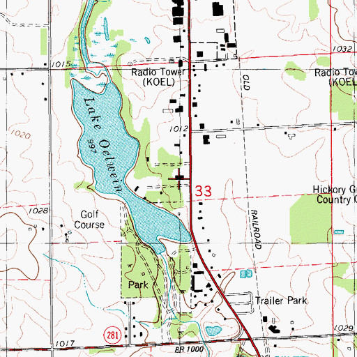 Topographic Map of Lighthouse Assembly of God Church, IA