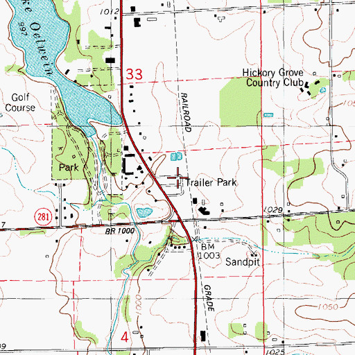Topographic Map of Lakeview Mobile Home Court, IA