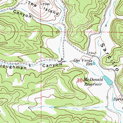 Topographic Map of Dry Canyon, CO