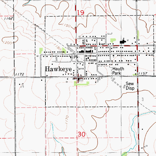 Topographic Map of Trinity Lutheran Church, IA