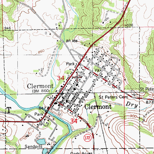 Topographic Map of Lutheran Church West, IA