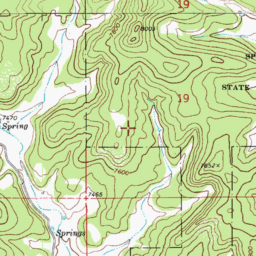 Topographic Map of Spanish Peaks State Wildlife Area, CO