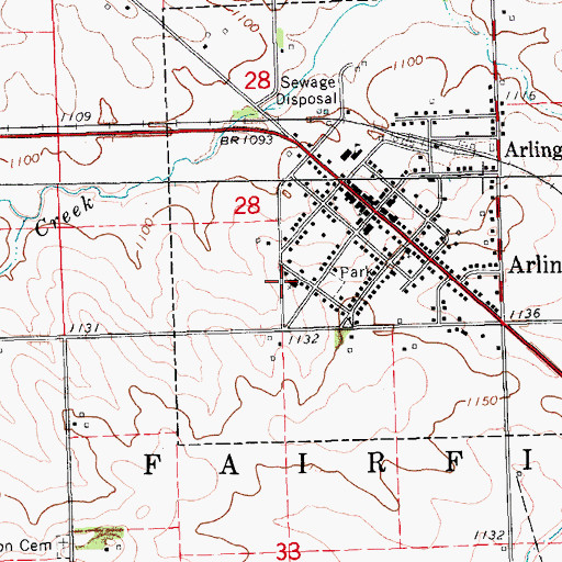 Topographic Map of Saint John Lutheran Church, IA