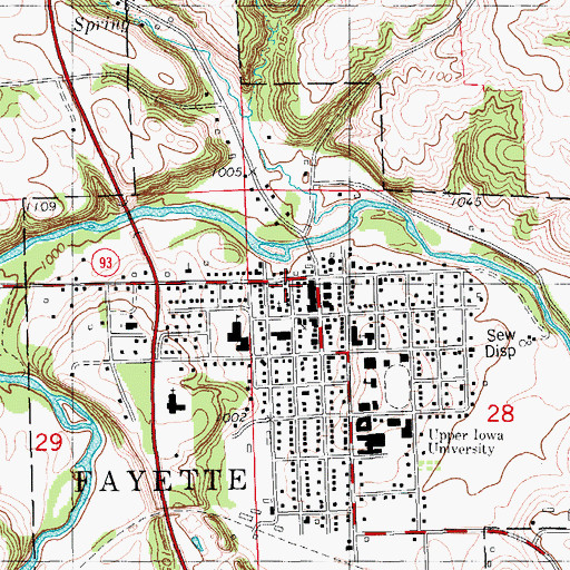 Topographic Map of Gunderson Clinic - Fayette, IA
