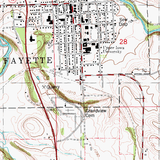 Topographic Map of Abundant Life Christian Fellowship, IA