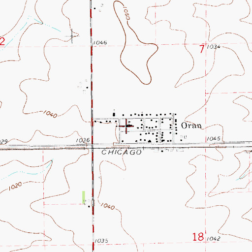 Topographic Map of Wapsie Valley Junior High School, IA