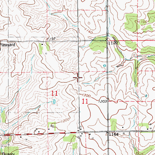 Topographic Map of Butler - Barnhouse Cemetery, IA
