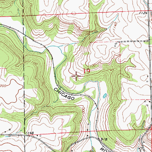 Topographic Map of Brainard Cemetery, IA