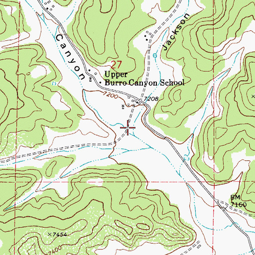 Topographic Map of Jackson Canyon, CO