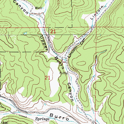 Topographic Map of Lincoln Canyon, CO