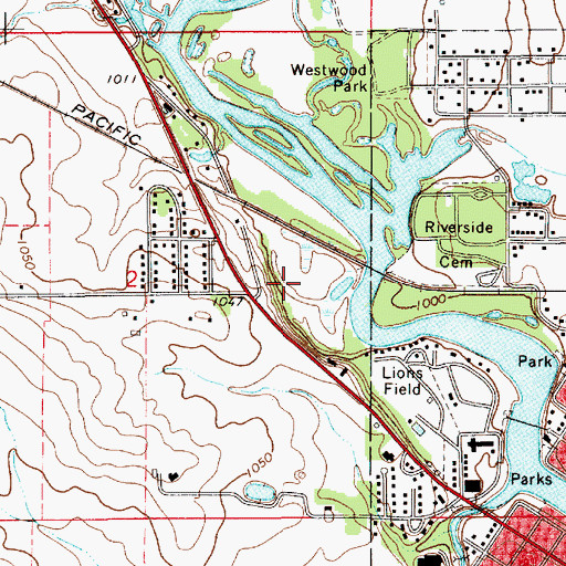 Topographic Map of Trowbridge Marsh, IA