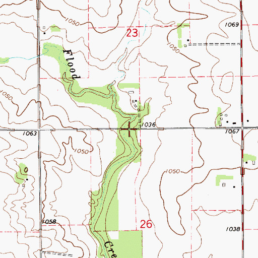 Topographic Map of Happy Acres, IA