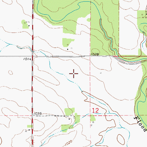 Topographic Map of Puhl Wildlife Area, IA