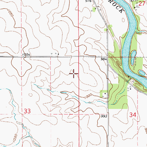 Topographic Map of Gates Bridge Access, IA