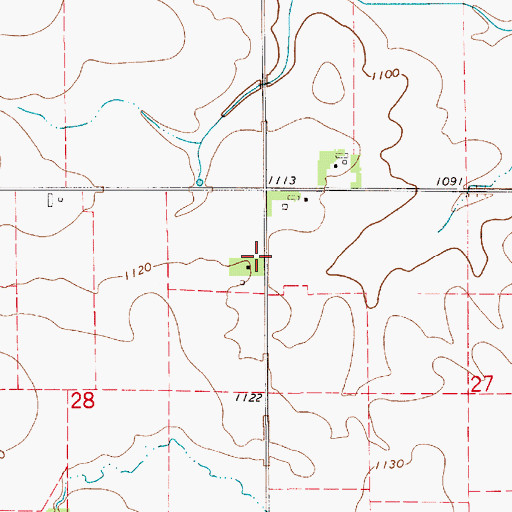 Topographic Map of Watertown Post Office (historical), IA