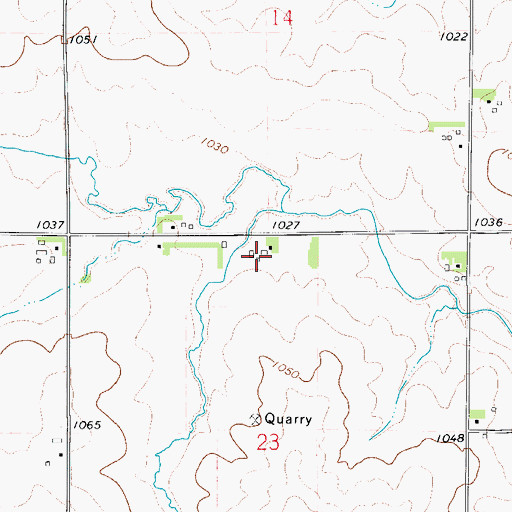 Topographic Map of Scott Post Office (historical), IA
