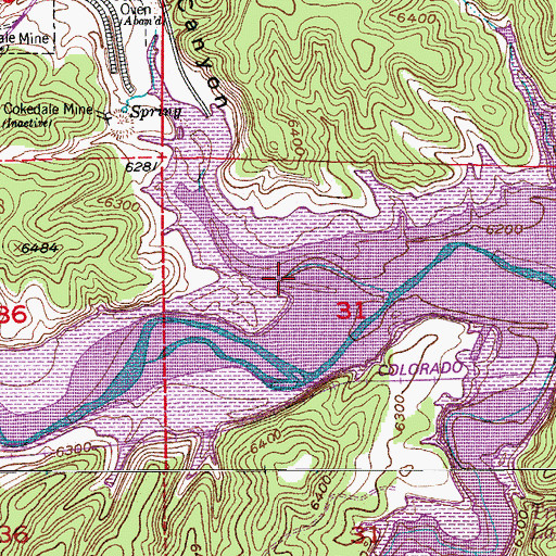 Topographic Map of Reilly Canyon, CO
