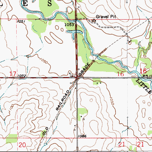 Topographic Map of Nilesville, IA