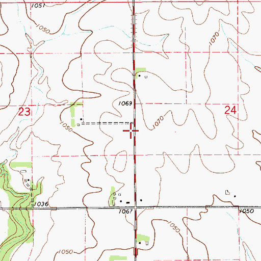 Topographic Map of Carney Post Office (historical), IA