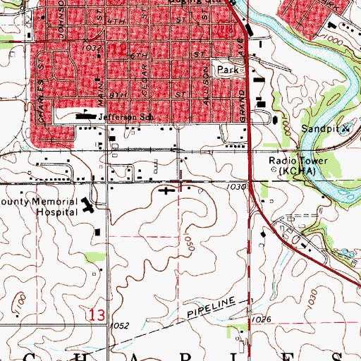 Topographic Map of Slinger Chiropractic Clinic, IA