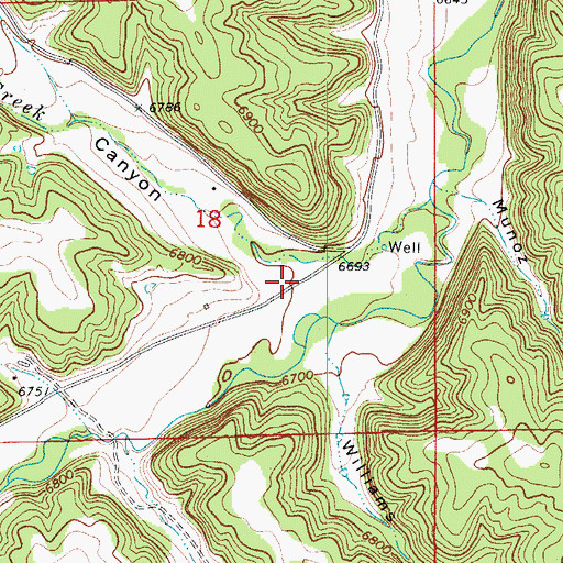 Topographic Map of Trujillo Canyon, CO
