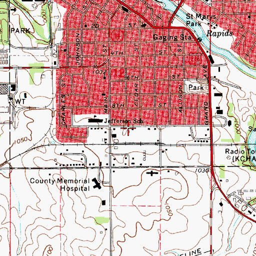 Topographic Map of Bethany Alliance Church, IA