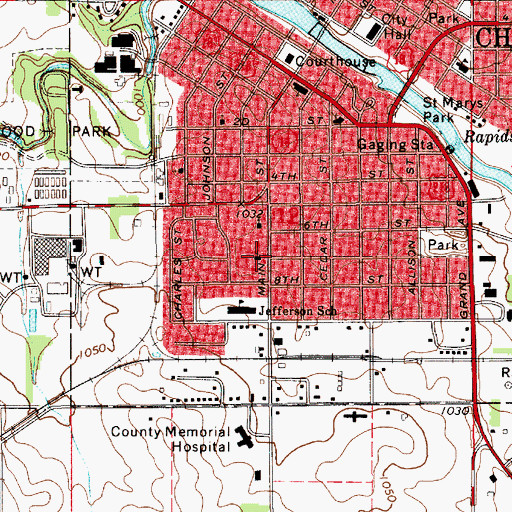 Topographic Map of First Wesleyan Church, IA