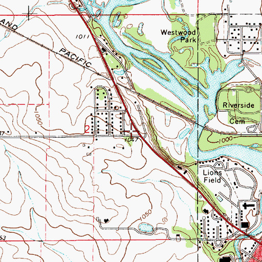 Topographic Map of Maple Heights Assembly of God Church, IA