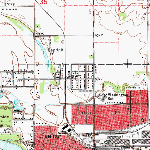 Topographic Map of Faith Bible Chapel, IA