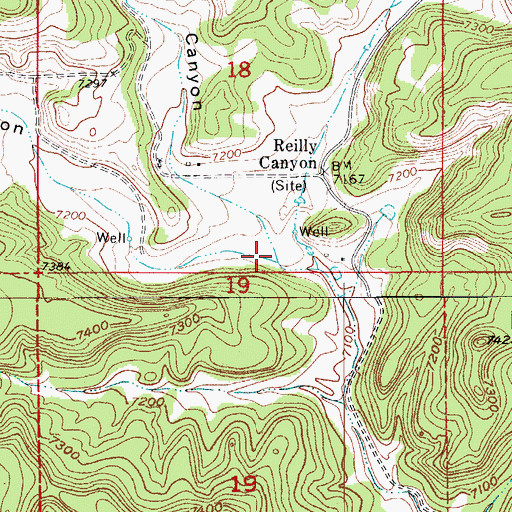 Topographic Map of Scott Canyon, CO