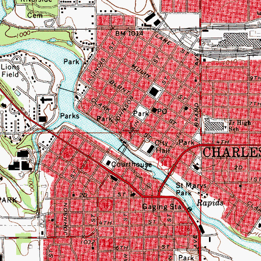 Topographic Map of Garden Court Park, IA