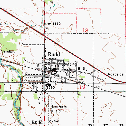Topographic Map of Wesleyan Church, IA