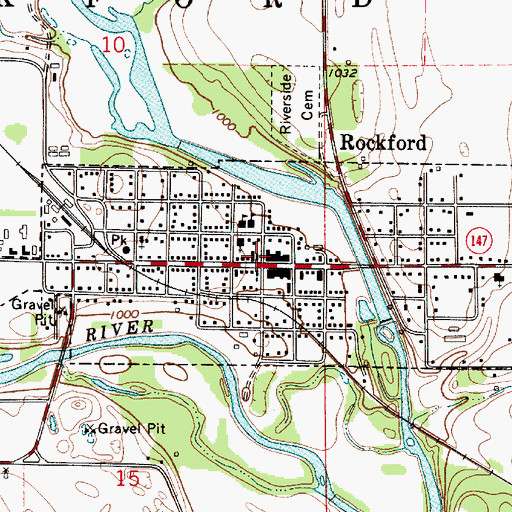 Topographic Map of Rockford Police Department, IA