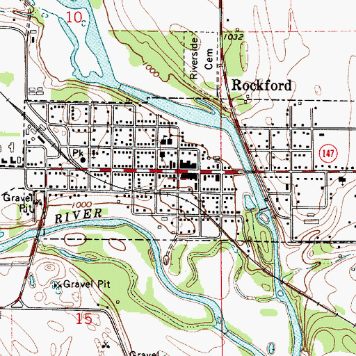 Topographic Map of Prairieland Chiropractic Center, IA