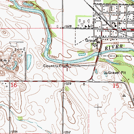 Topographic Map of Rockford Golf and Country Club, IA