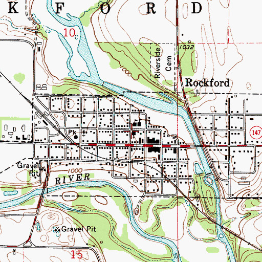 Topographic Map of First United Methodist Church, IA