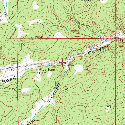 Topographic Map of Hunter Canyon, CO