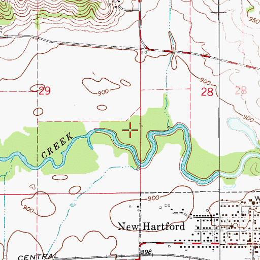 Topographic Map of Moore's Access, IA