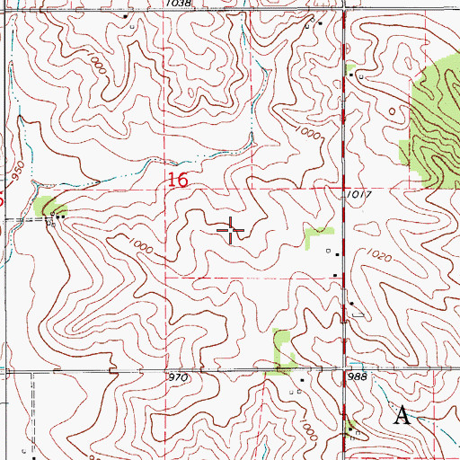 Topographic Map of Helt Memorial Reserve, IA