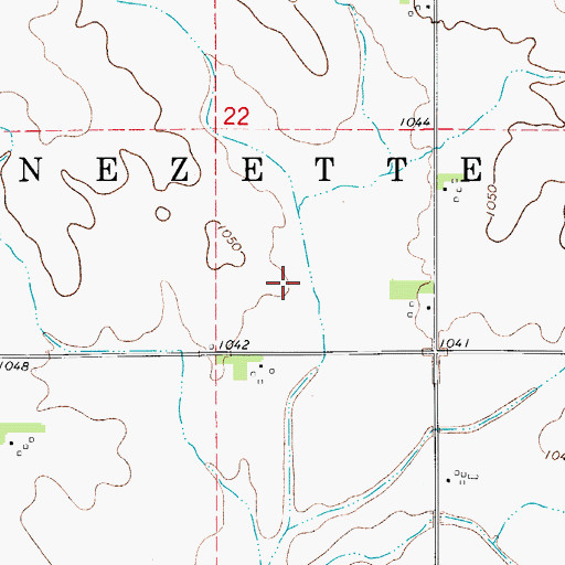 Topographic Map of Kyle Wildlife Area, IA