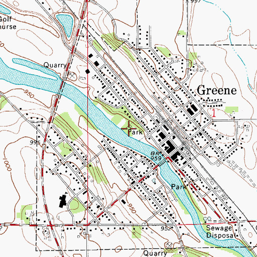 Topographic Map of Perrin Park, IA