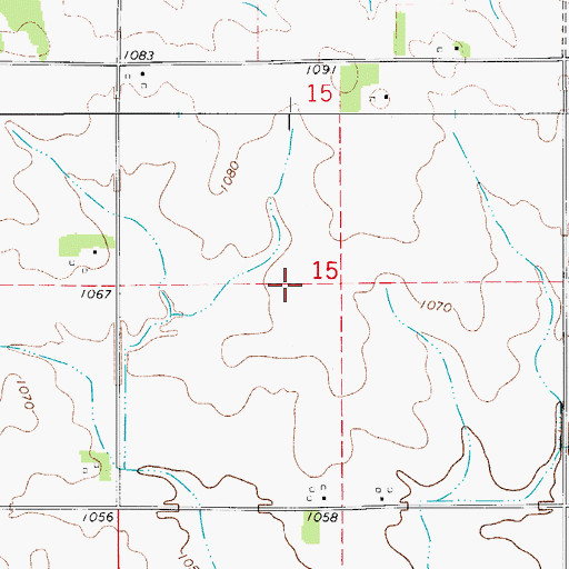 Topographic Map of Wilson Grove Post Office (historical), IA