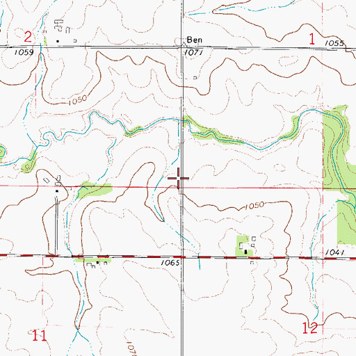 Topographic Map of Belgrove Post Office (historical), IA