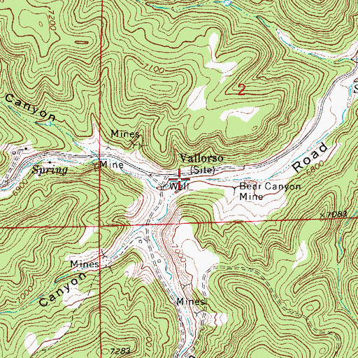 Topographic Map of Vallorso, CO