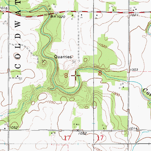 Topographic Map of Haselroad Cemetery, IA