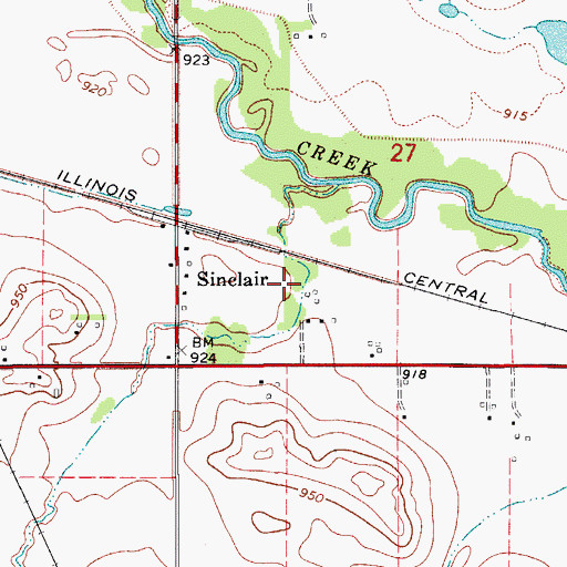 Topographic Map of Codner Cemetery, IA