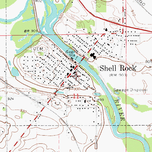 Topographic Map of Peace Lutheran Church, IA