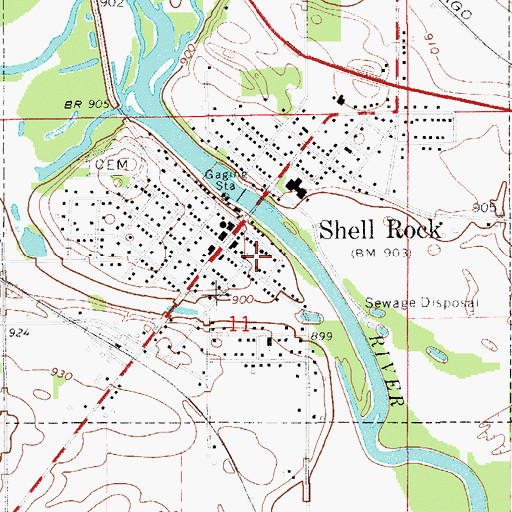 Topographic Map of United Methodist Church, IA